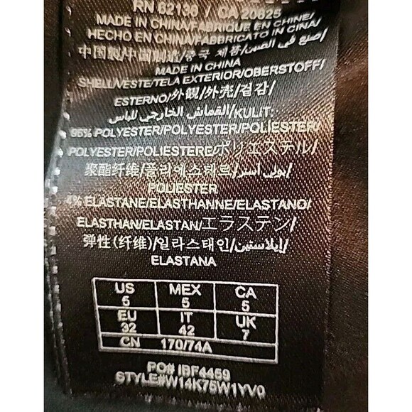 Guess Mini Size 5 Statin Floral Black Tan Roses Design Strapless Baby Doll Lined - Picture 4 of 5